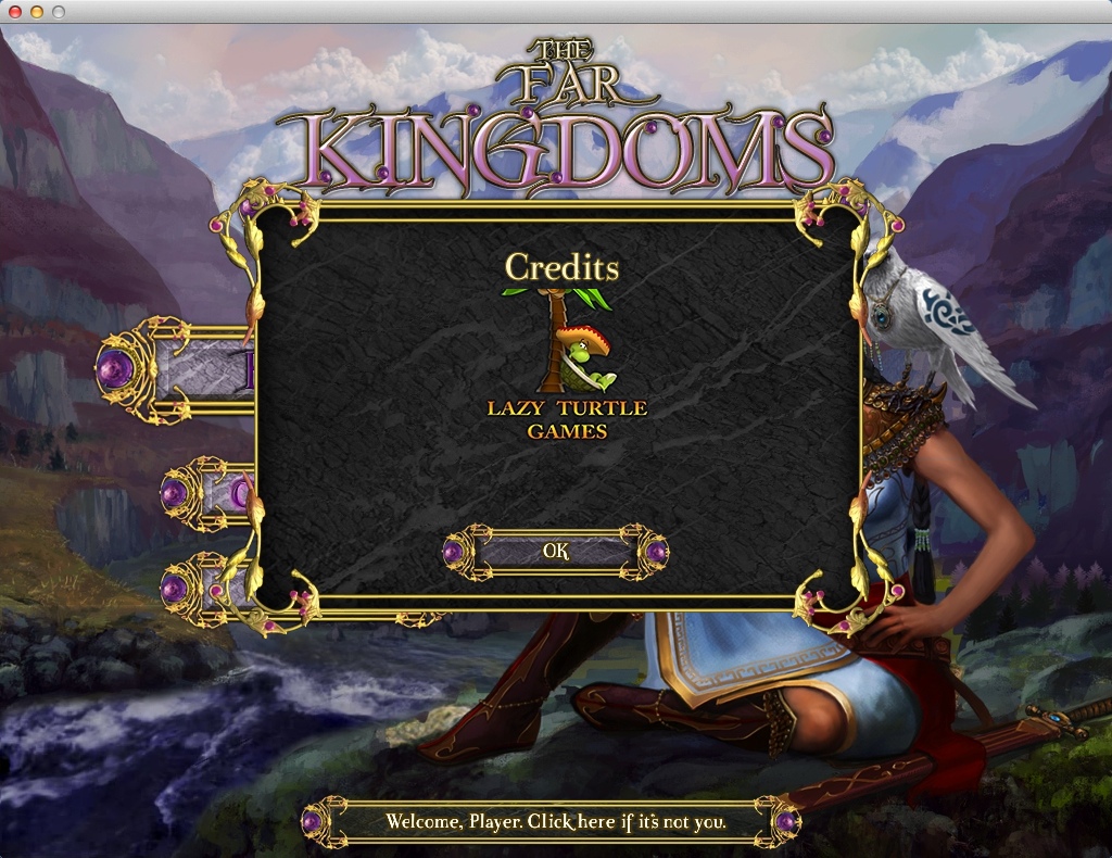 The Far Kingdoms 1.0 : Credits Window