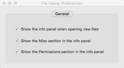 File Viewer 1.4 : Preferences Window