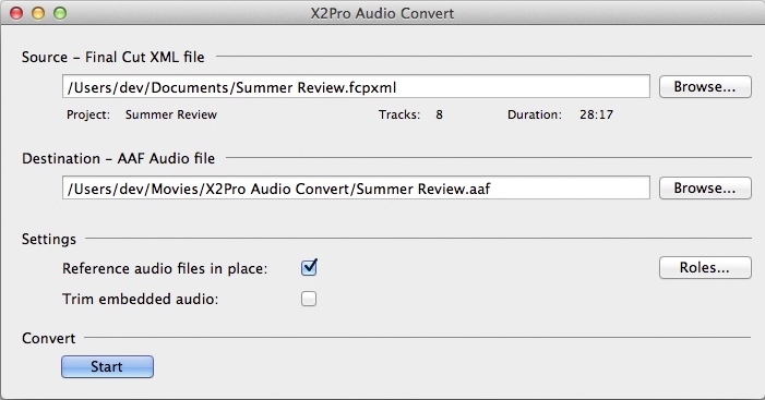 X2Pro Audio Convert : Main Window