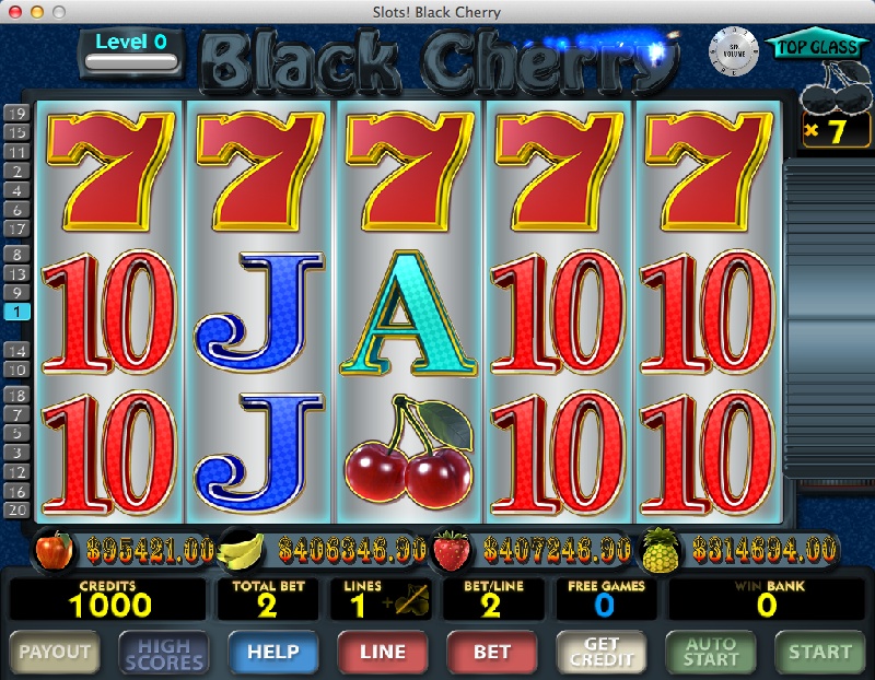 Slots! Black Cherry 1.2 : Gameplay Window