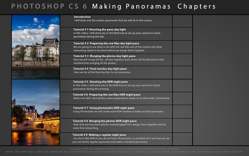 Learn how to shoot and make panoramas Photoshop CS 6 edition 1.1 : Main window