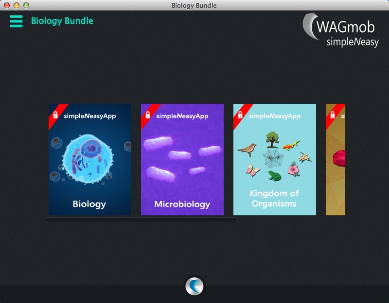 Biology Bundle - A simpleNeasyApp by WAGmob 1.0 : Main Menu