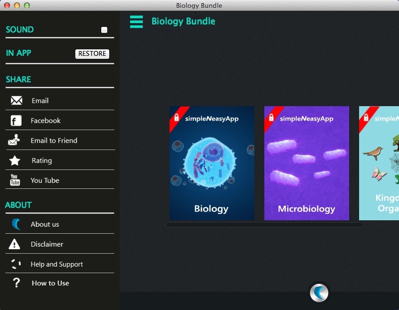 Biology Bundle - A simpleNeasyApp by WAGmob 1.0 : Program Preferences