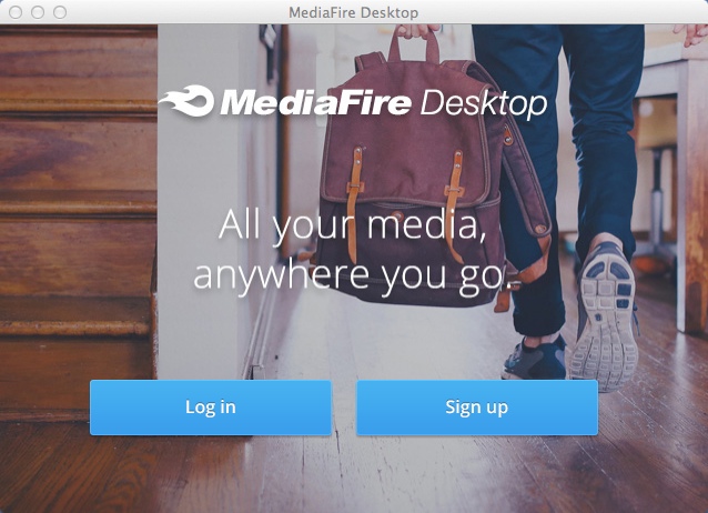 MediaFire Desktop 0.1 : Main window