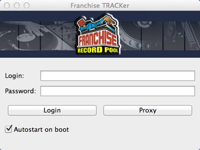 Franchise TRACKer 1.0 : Main window