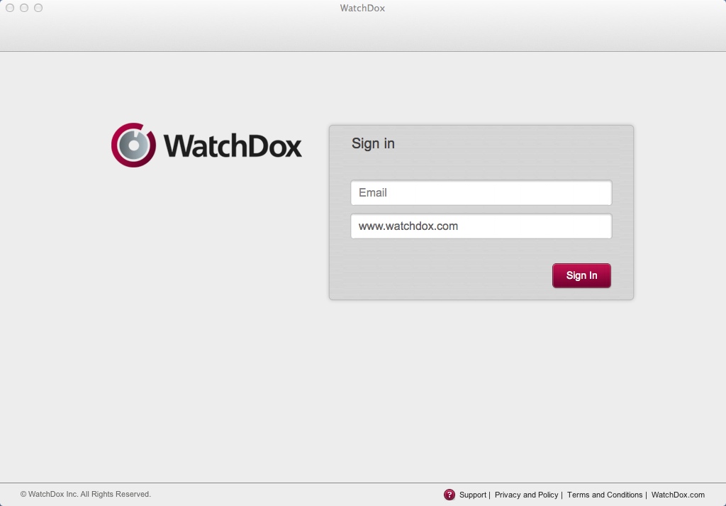 WatchDox 1.1 : Main window