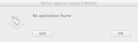 Leopard WebKit 1.0 : Main window