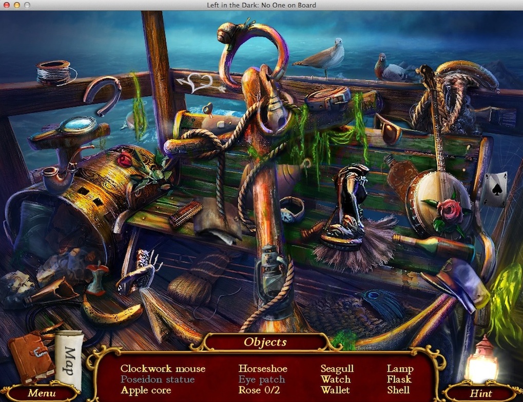 Left in the Dark: No One on Board : Completing Hidden Object Mini-Game