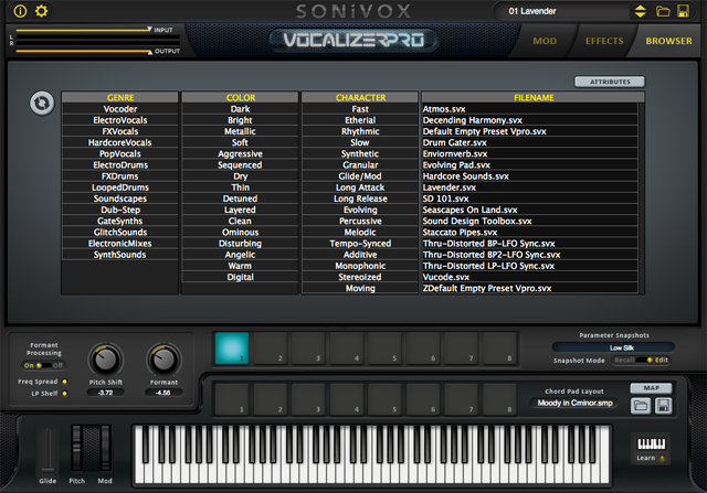 Vocalizer Pro 1.1 : Main window