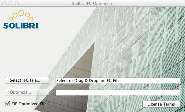Solibri IFC Optimizer 2.1 : Main window