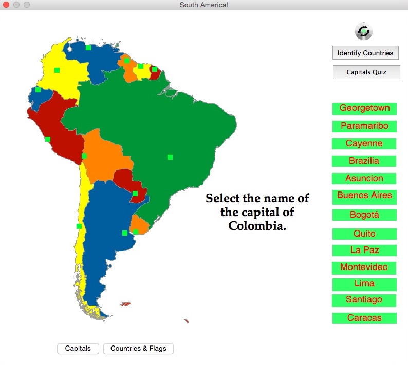 South America 1.3 : Taking Capitals Quiz