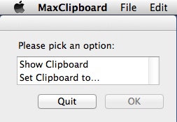 MaxClipboard 1.0 : Main window