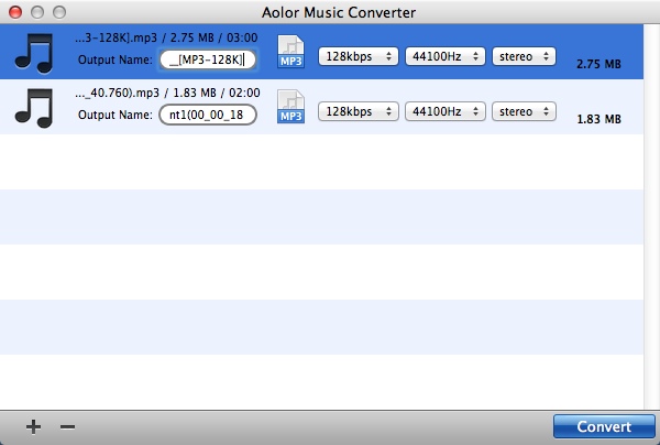 Aolor Music Converter 1.0 : Configuring Output Settings