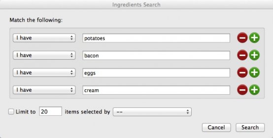 Ingredients Search