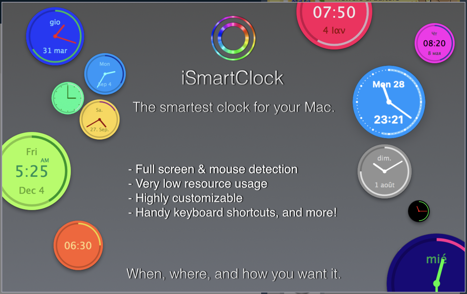 iSmartClock 1.0 : Main interface