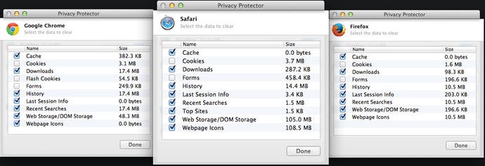Privacy Protector 1.2 : Main window