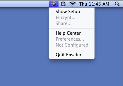 Ensafer 1.0 : Main window