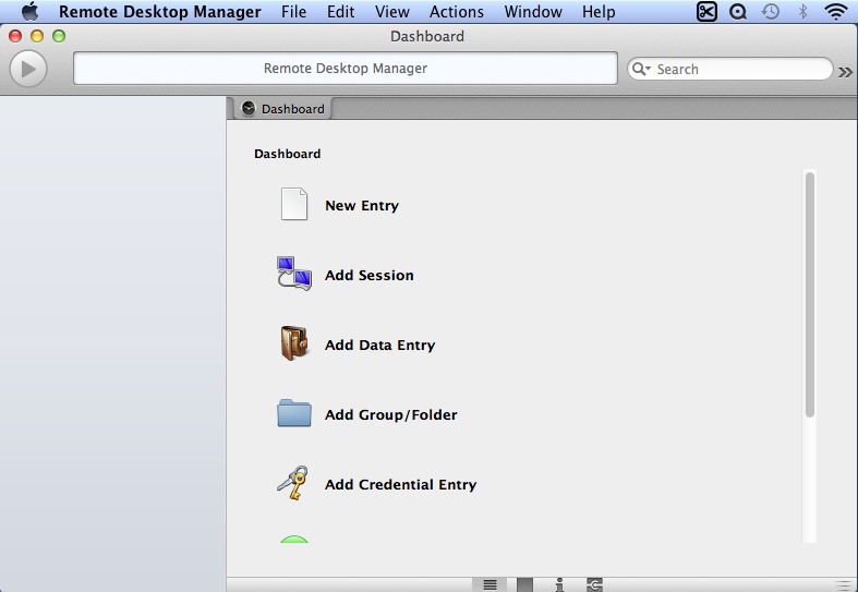 Remote Desktop Manager 0.9 beta : Main Window