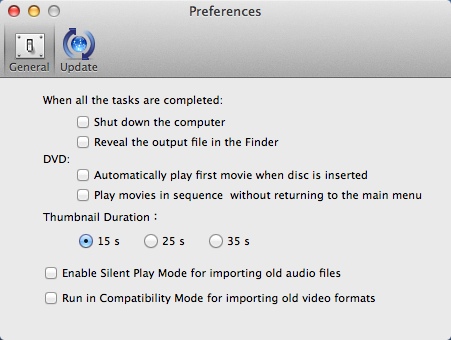 Wondershare DVD Creator 3.8 : Program Preferences