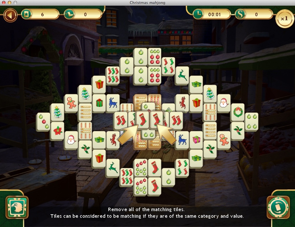 Christmas Mahjong : Gameplay Window