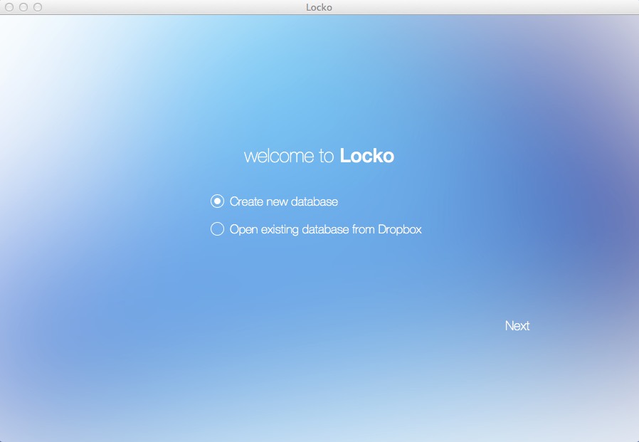 Locko 1.1 : Main window