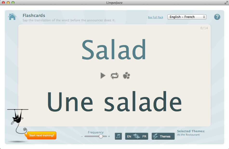 Learn Foreign Languages 2.1 : Flashcards Window