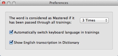 Learn Foreign Languages 2.1 : Program Preferences
