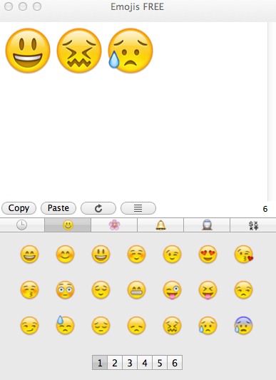 Emojis FREE 1.0 : Main window