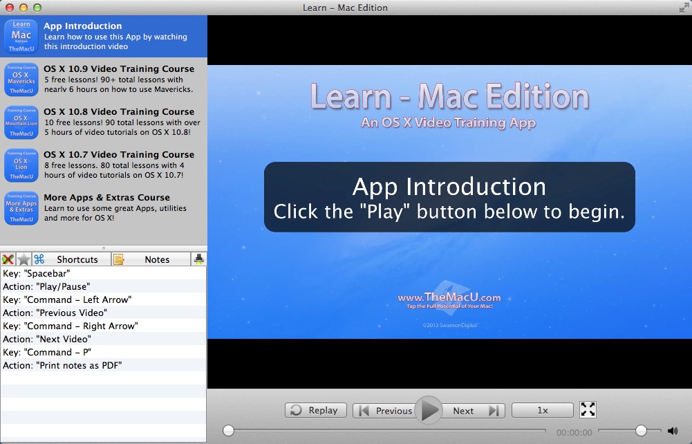Learn - Mac Edition 4.1 : Checking App Introduction