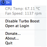 Turbo Boost Switcher 1.0 : Main window