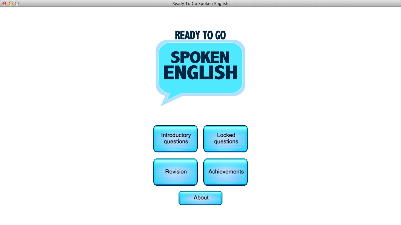 Ready To Go Spoken English 1.0 : Main Window