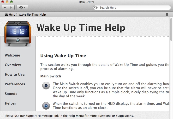 Wake Up Time - Alarm Clock 1.3 : Help Guide