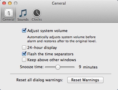 Wake Up Time - Alarm Clock 1.3 : Program Preferences