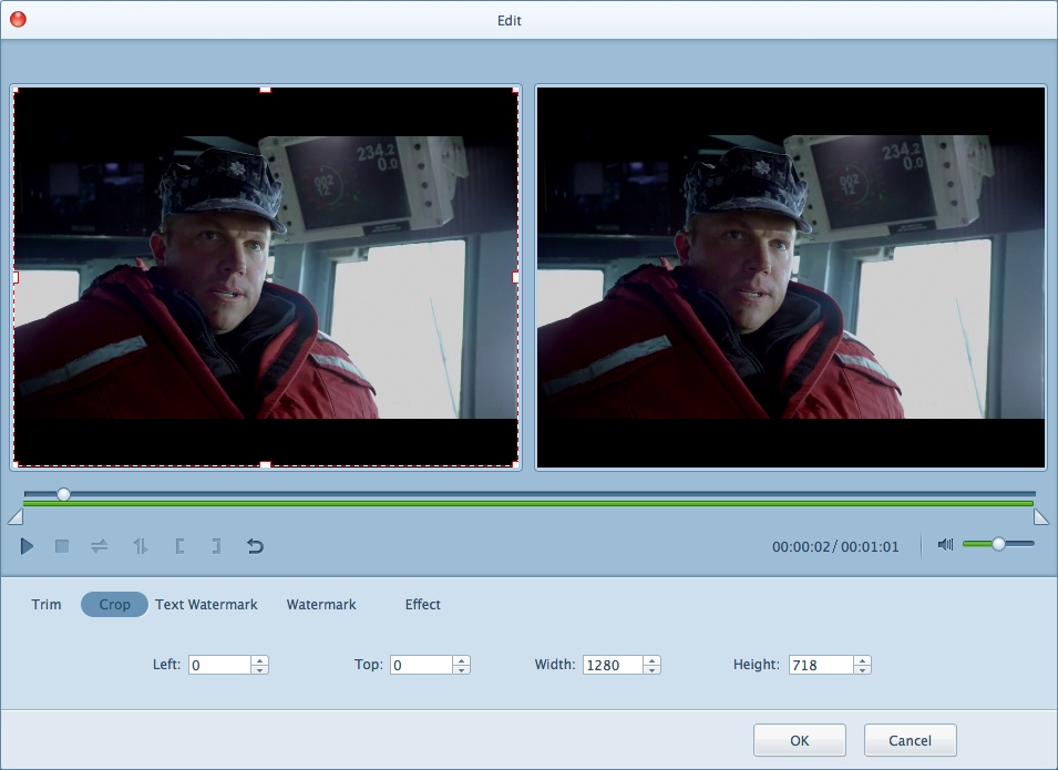 Jihosoft HD Video Converter for Mac 5.0 : Editing Input Videos