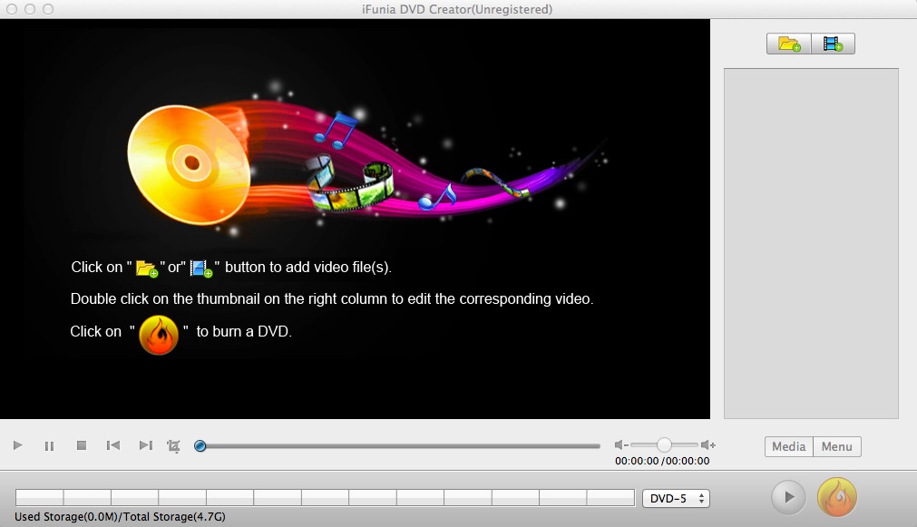 iFunia DVD Creator for Mac 3.2 : Main window