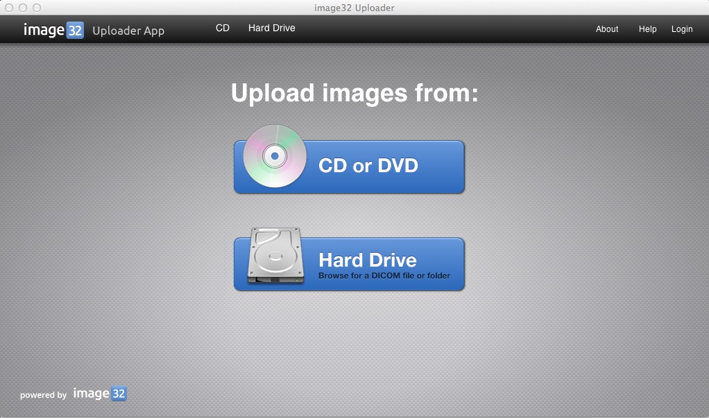 Image32 Uploader 0.8 : Main window