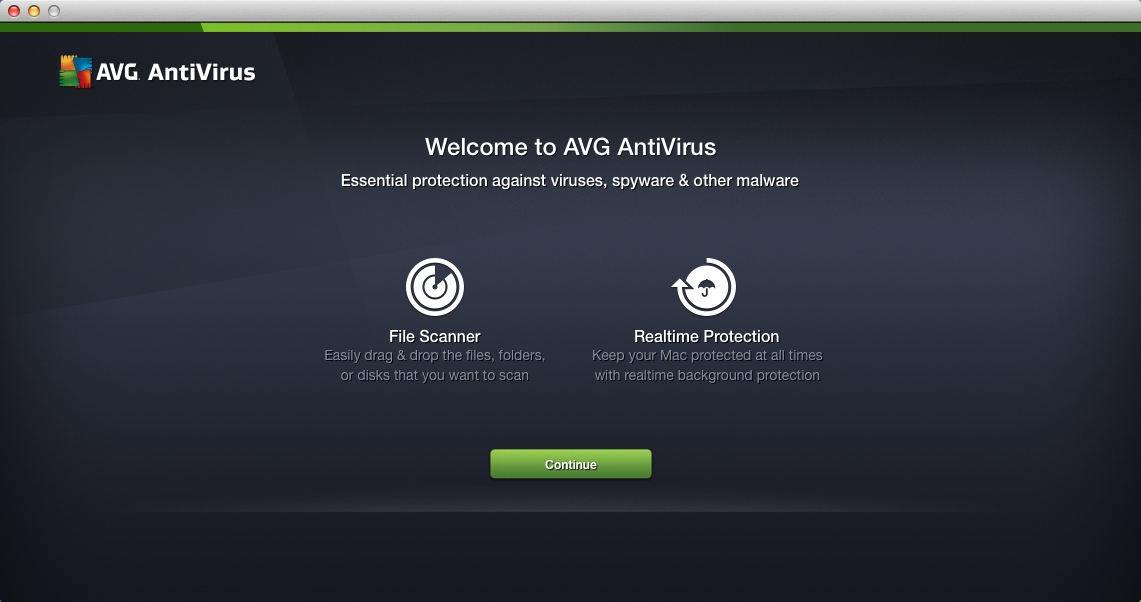 AVG AntiVirus 14.0 : Welcome Window