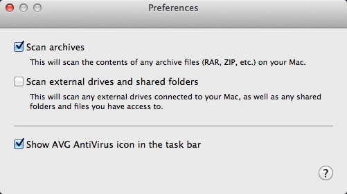 AVG AntiVirus 14.0 : Program Preferences