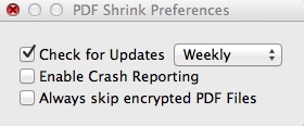 PDF Shrink 4.8 : Program Preferences