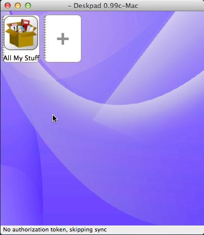 Deskpad 0.9 beta : Main window