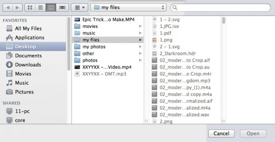 Selecting Input File