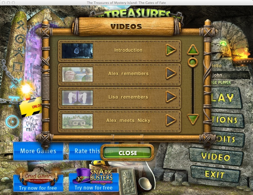 The Treasures of Mystery Island 2. The Gates of Fate 1.1 : Checking Videos