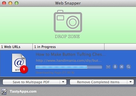 Web Snapper 3.3 : Exporting Webpages as PDF