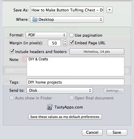 Web Snapper 3.3 : Configuring Output Settings