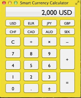 Smart Currency Calculator 1.2 : Main Window
