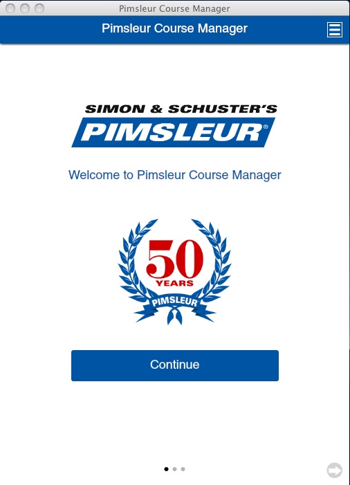 Pimsleur Course Manager 1.3 : Main window