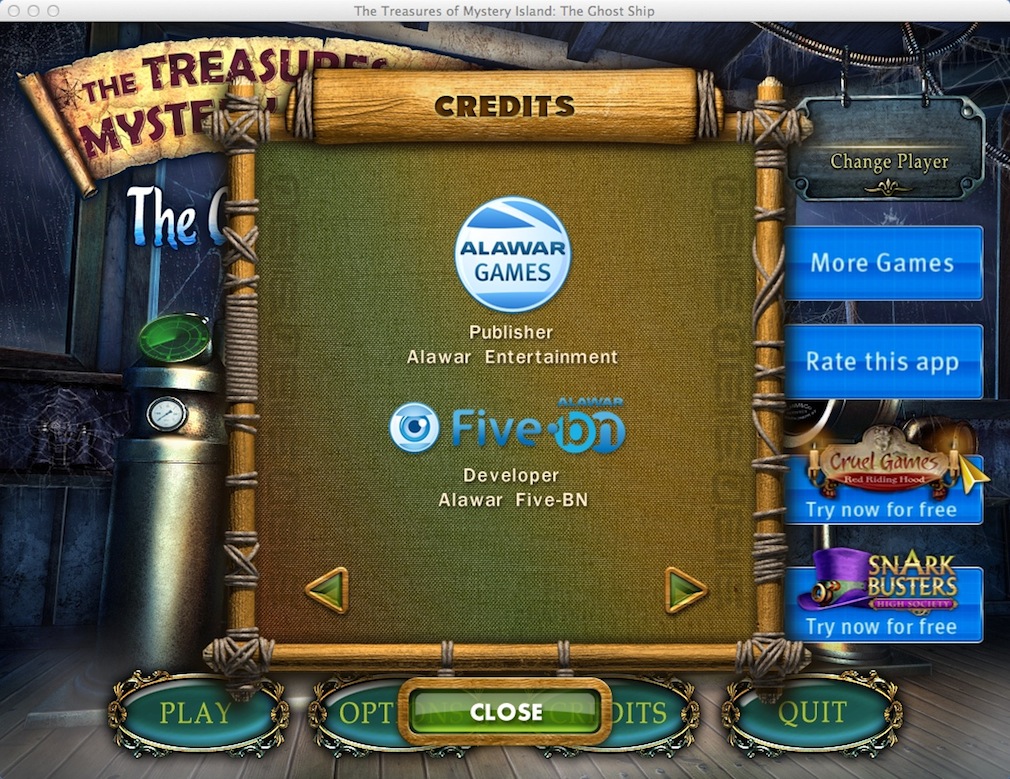 The Treasures of Mystery Island 3. The Ghost Ship 1.1 : Credits Window