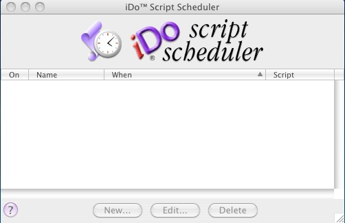 iDo Script Scheduler 1.6 beta : Main window