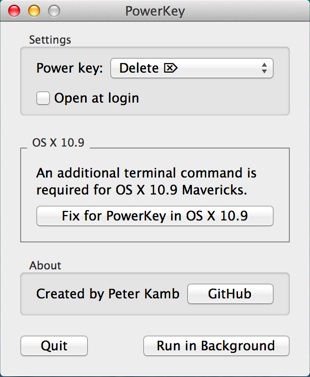 PowerKey 1.2 : Main window