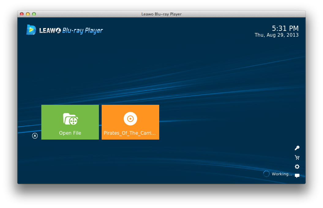 Leawo Blu-ray Player for Mac 1.0 : Main Window